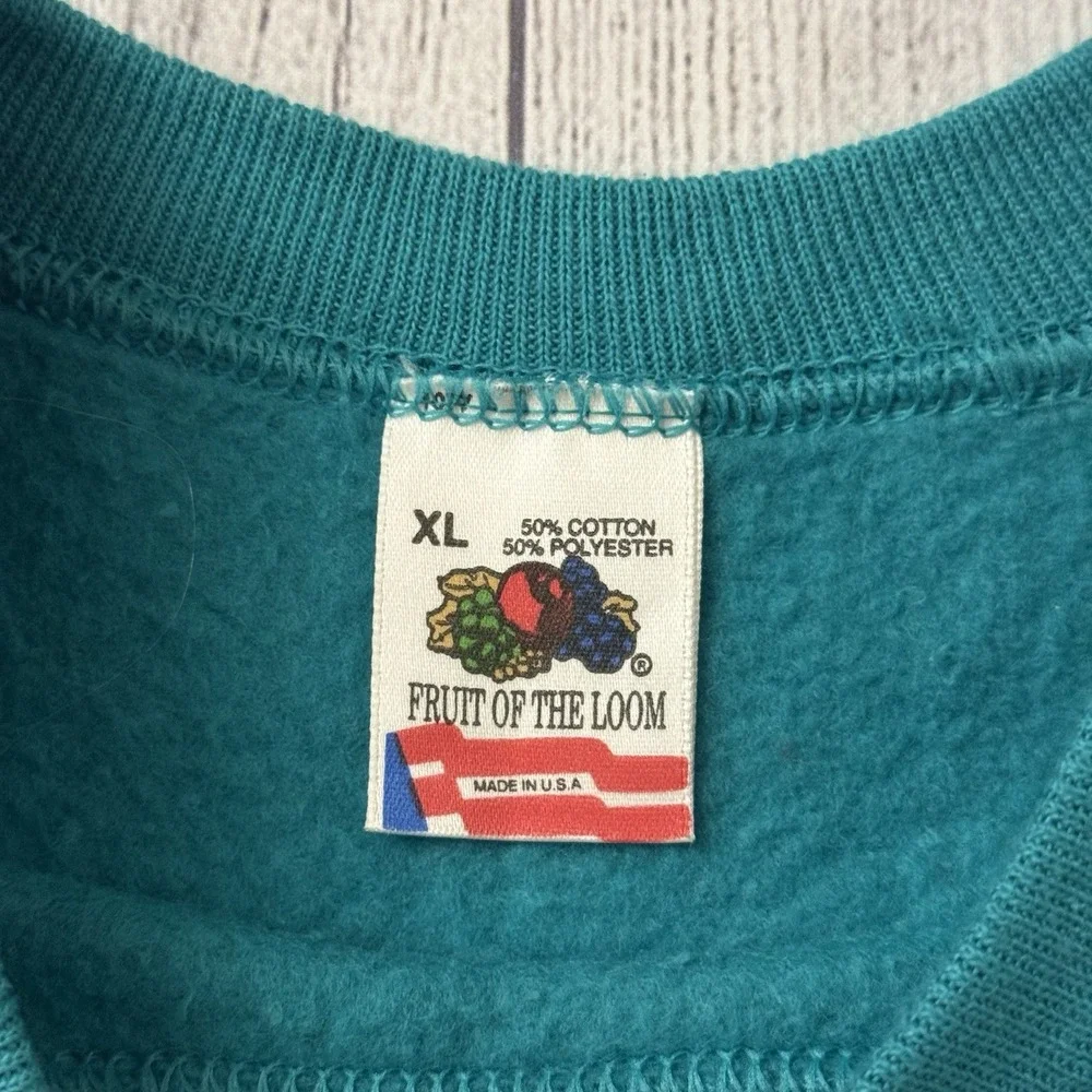 Vintage Her Way Southwest‎ Motif Crewneck Sweatshirt Sz XL Puffy Paint Glitter - Picture 6 of 9